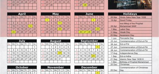 Indonesia Stock Exchange (IDX) 2017 Holiday Calendar