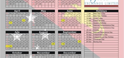 Port Moresby Stock Exchange (POMSOX) 2017 Holiday Calendar