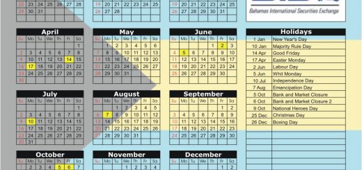 Bahamas International Securities Exchange (BISE) 2017 Holiday Calendar