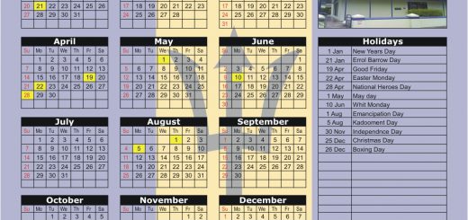 Barbados Stock Exchange (BDE) 2019 Holiday Calendar